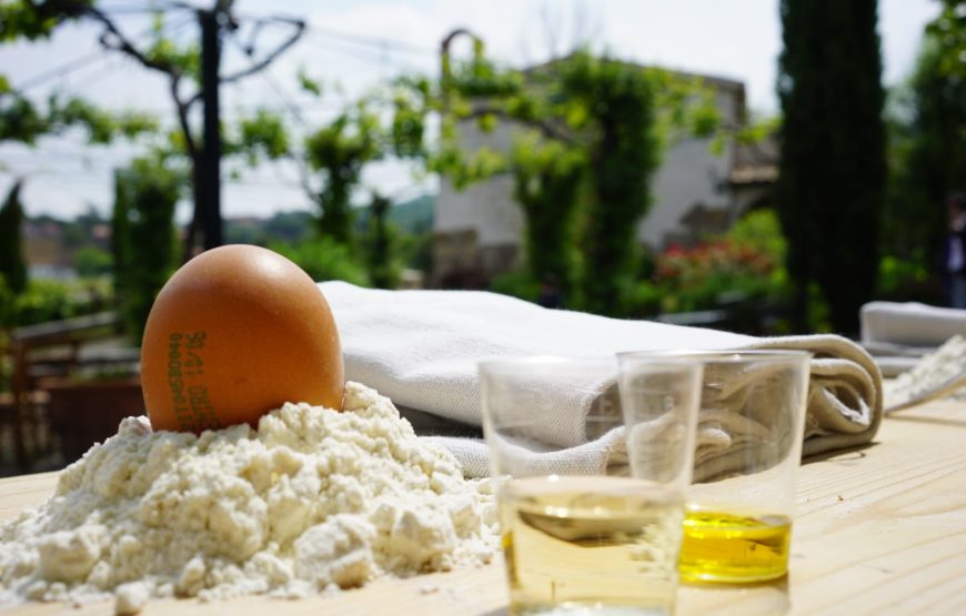 Pasta Making class in the vineyard with wine tasting in Rome countryside