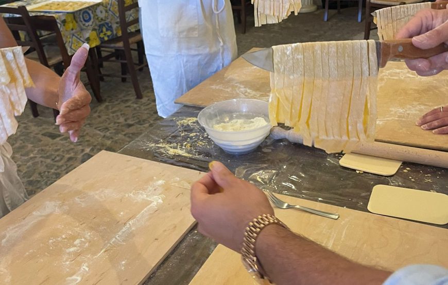 Pasta Making class in the vineyard with wine tasting in Rome countryside