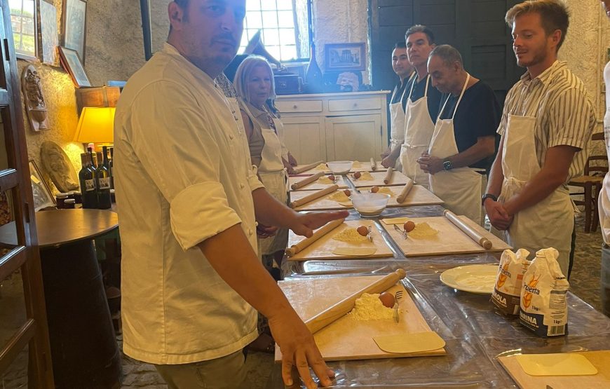 Pasta Making class in the vineyard with wine tasting in Rome countryside